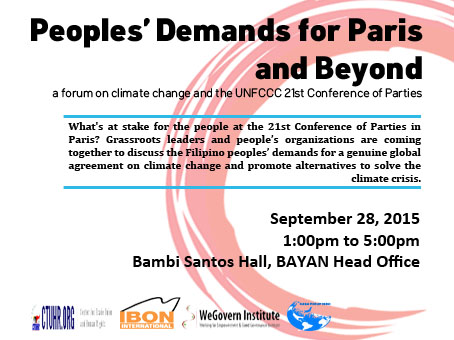 You are currently viewing Save the Date: Peoples Demands for Paris and Beyond – 28 September 2015